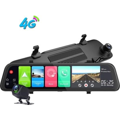 2020 Dual Lens 9.66 Inch Touch Screen Car DVR Black Box 1080P Full HD 4G ADAS Wifi Driving Recorder Dashboard Camera
