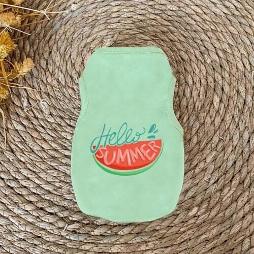 Spring Summer Puppy Breathable Print Vest Pet Dog Cat Clothes for Small Dog Cats Pet Clothing for Yorkies Pug Shirt Chihuahua