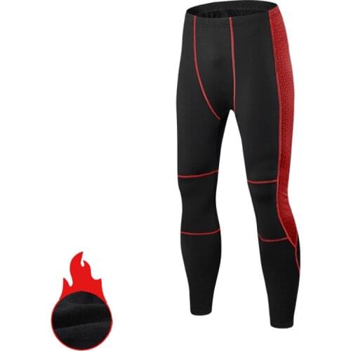 Winter Thermal Fleece Cycling Base Layer Men Mtb Road Bike Pants Compression Tights Leggings Bicycle Trouser Underwear