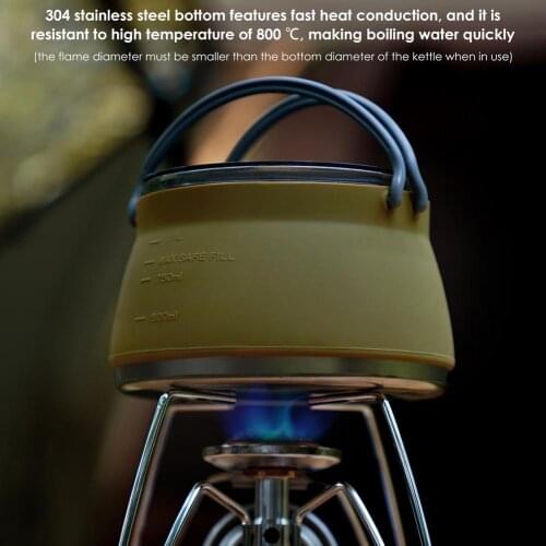 1L Camping Water Kettle Collapsible Tea Kettle Portable Coffee Pot Travel Boiling Water Kettle For Hiking Camping Cooking