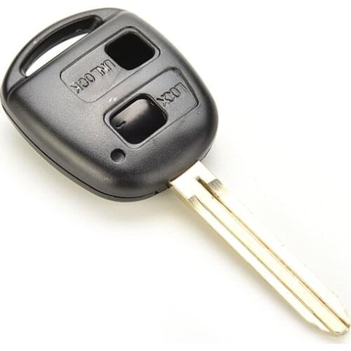 1PC Remote Key Shell Case 2 Buttons Key Cover with Button Pad Uncut Replacement for Toyota Avensis Yaris Auris Car Accessories
