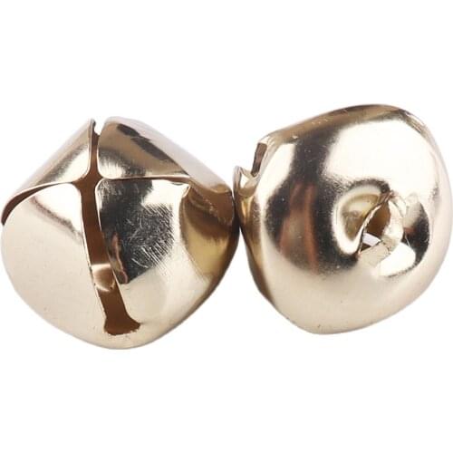 10 pcs Jingle Bells Gold Iron Loose Beads Small For Festival Party Decoration/Christmas Tree Decorations/DIY Crafts Accessories