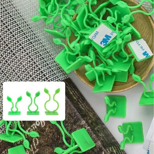 100pcs Vine Plant Climbing Fixture Clips Invisible Self-Adhesive Wall Vine Fixture Wall Sticky Hook Vine Clips Fixed Buckle Hook