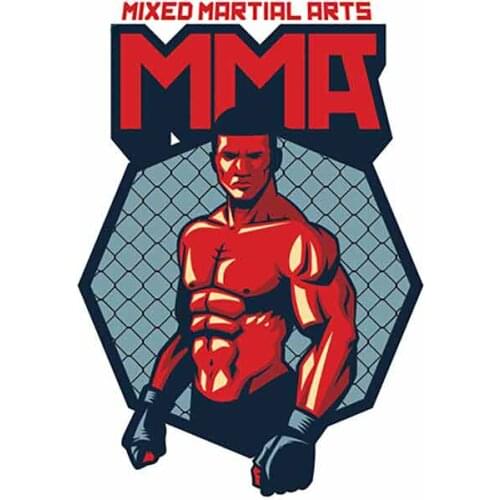 13cm x 9cm for Mixed Martial Arts Custom Car Sticker Windshield Trunk Bumper The Whole Body Occlusion Scratch Decal