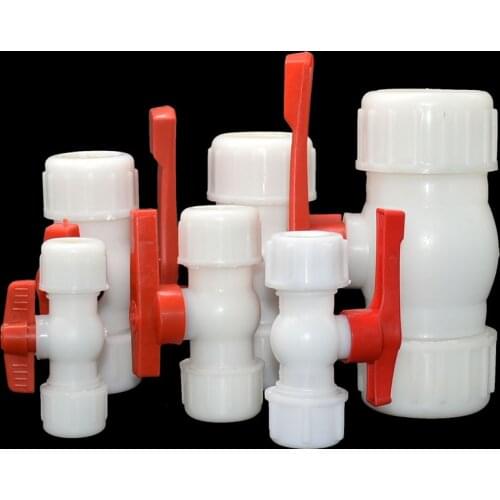20/25/32/40/50/63mm Pe Water Pipe Valve Quick Connector Plumbing 2-Way Fast Connection Pvc Ball Valves Accessories 1pcs