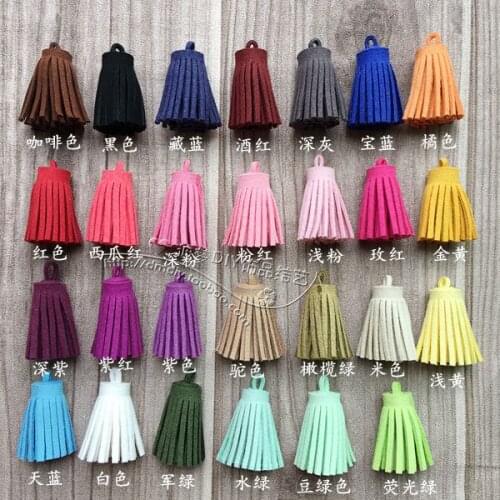3 * 1.3 cm DIY is the accessory Velvet rope production Small tassels Multi-color Delicate Korean bag hanging Su Sui Pendant whol