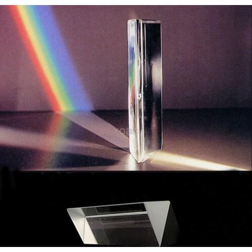 30x30x60mm Optical Equilateral Triple Triangular Prism Optics Experiment Rainbow Glass Prisms Triangle Photography Props Prisma