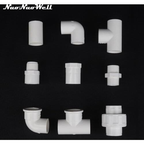 4pcs PVC NuoNuoWell Inner diameter 20mm Connector for Garden Irrigation Fittings 1/2" Water Pipe Adapter plumbing Supplies