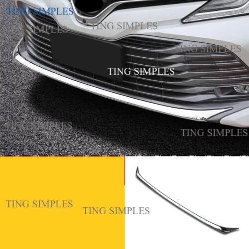 Car body bumper engine ABS Chrome trim Front bottom Grid Grill Grille edge panel For Toyota New Camry XV70 2017 2018 2019 2020