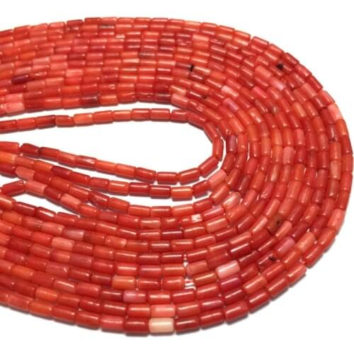 Artificial Coral Beads Cylindrical Loose Beads Isolation Beads For Jewellery Making DIY Elegant Bracelet Necklace Accessories