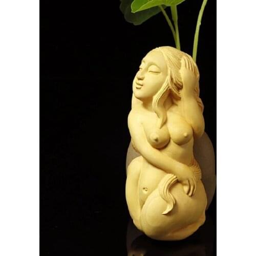 Boxwood Carving Hand Pieces Carving Crafts Massage Playing Characters Beauty