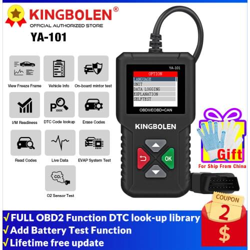 EDIAG YA101 Code Reader OBDII/EOBD YA-101 Upgrade With USB Life Long Enhanced OBD2 Scanner PK CR3001 CR319 AD310