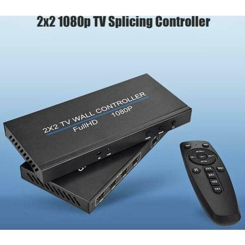 4 Channel TV Video Wall Controller 2x2 1x3 1x2 1x4 4x1 3x1 2x1 HD DVI VGA USB Video Processor 4K 60Hz Wall TV Splicing Screen