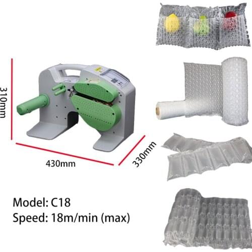 Air Pillow Bag Making Machine No Preheat Mini Air Cushioning Machine Inflatable Bubble Filler Wrapper Machine