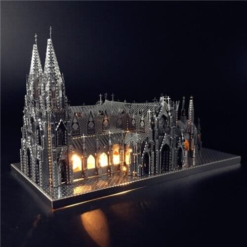 Nanyuan IRON STAR 3D Puzzle Metal St. Patricks Cathedral Assembly Model Kits DIY 3D Laser Cut Jigsaw Puzzle Creative toys