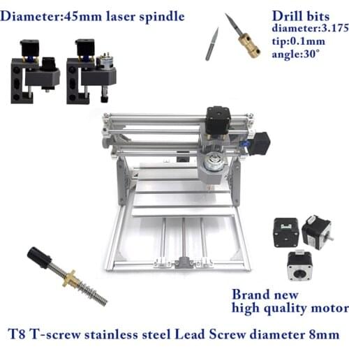 DIY mini Laser Cutting Machine 2 in 1 GRBL control CNC1610 PRO 500mw laser PCB Engraving Machine