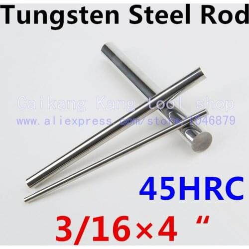 New 3/16*4 Head: 3/16 High levels High purity Tungsten steel rod Tungsten Bars Cutting Hardness: 45HRC 3/16*4