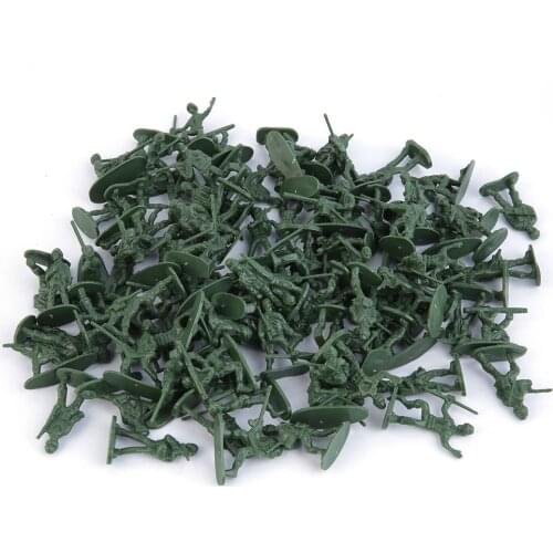 OCDAY 100pcs/Pack Military Plastic Toy Soldiers Army Men Figures 12 Poses Gift Action Figure Toys For Children New Sale