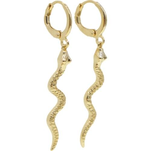 Charm animals dangle earring snake shape earring delicate simple classic hot fashion cute animal earring charming jewelry