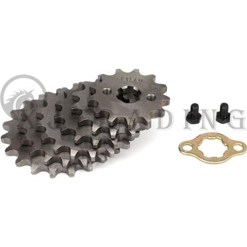 420# 17mm 20mm Front Engine Sprocket 12 13 14 15 16 17 18 19T Tooth For Dirt Pit Bike ATV Quad Go Kart Buggy Scooter Motorcycle