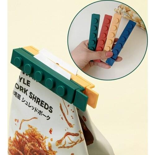 Food Sealing Clip Household Preservation Clip Snack Reusable Bag Clips Solid Color Eco-Friendly Sealing Clips Kitchen Tools