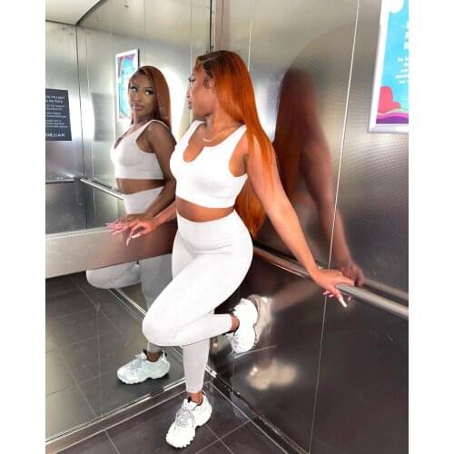 Casual Solid Sportswear Tracksuit Women Summer Sexy Lounge wear V Neck Crop Top + Leggings Slim Two Piece Set Outfits Workout