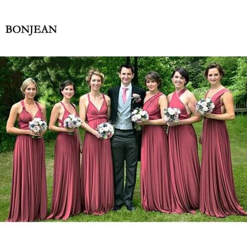 Simple A-Line Dress Sleeveless Pleat Formal Dress Lace Long Bridesmaid Dresses Swep Train Plus Size Custom Made