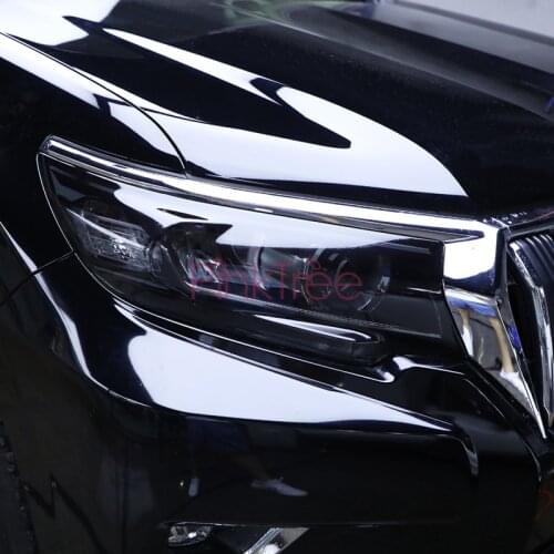 For Toyota land cruiser prado 150 FJ150 2015 2016 2017 2018 2019 Black TPU Headlight Transparent Anti-scratch Protective Film