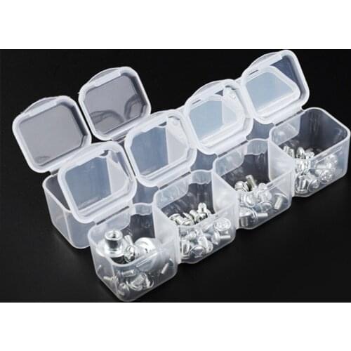R58E Transparent 28 Compartments Transparent Storage Box Plastic Tins Diamond Painting Tools Storage Containers Small Parts