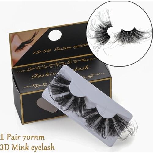 1pair 70mm Super Long Exaggeration Fluffy Messy Criss-cross Dramatic Eyelashes False Eyelashes Mink 3D Fake Eyelashes Wholesale