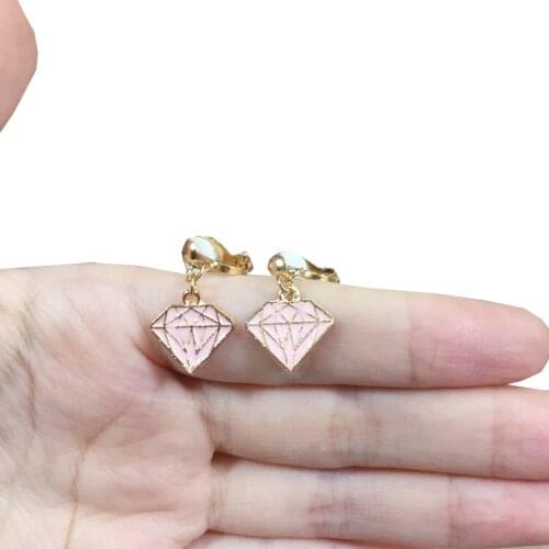 Korea Style Pink Cartoon Bowknot Bow Flower Clip on Earrings Without Piercing for Girls Kids Women Cute Ear Clip New