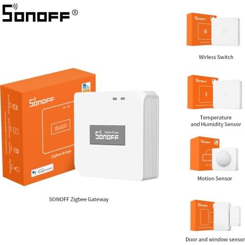 Sonoff ZigBee Gateway Bridge Wireless Switch Temperature Humidity Sensor Motion Sensor Wireless Door Window Sensor Smart Home