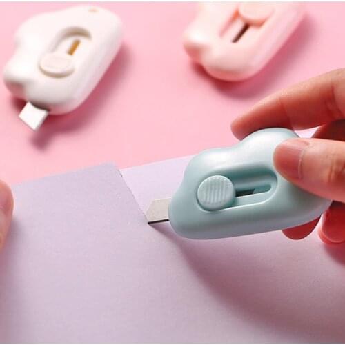 Cute Cloud Utility Knife Mini Small Pocket Sized Craft Wrapping Box Paper Envelope Cutter Letter Opener Student Art Supplies
