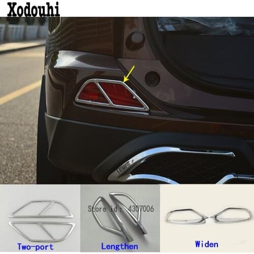 Car Styling Rear Back Fog Light Lamp Frame Stick ABS Chrome Cover Trim Hood Panel Frame For Toyota RAV4 2016 2017 2018