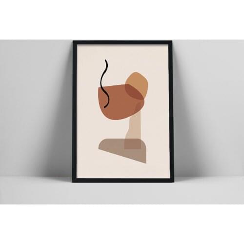 Warm Abstract Art Print | Color Block Shapes Poster | Layered Shapes Wall Art | Modern Organic Shape un Art | Color Blo FeatCol