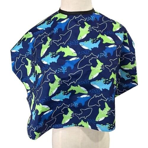 Waterproof Fish Kids Hair Cutting Cape Apron Gown Hairdressing Styling Tool