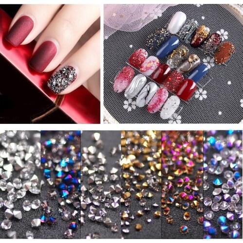 1.3mm 2880 Pieces Tiny Mini Rhinestone Shining Crystal Nail Art 3D Decoration Rhinestones For Female Manicure Tips DIY