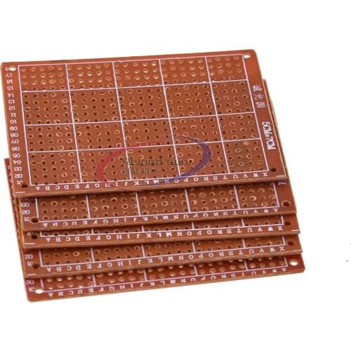 10Pcs 5*7 PCB 5x7 PCB 5cm 7cm DIY Prototype Paper PCB Universal Board yellow