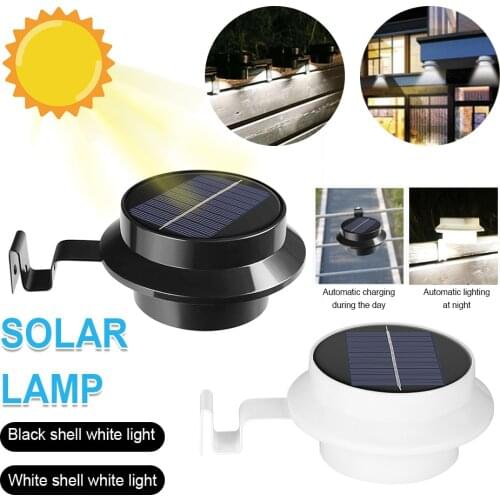 13 LED Outdoor Fence Light Solar Gutter Lights Waterproof Wall Lamps Night Utility Security Light for Patio Garden Yard Driveway