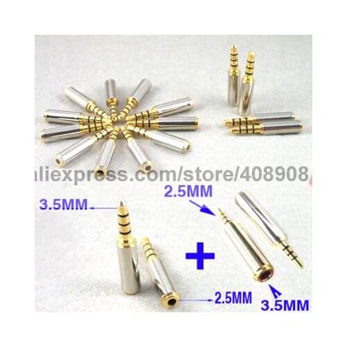 20pcs x 3.5mm + 20 pcsx 2.5mm Plug Headphone Adapter