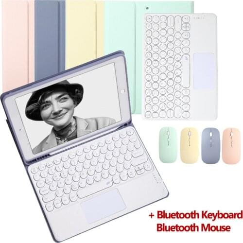 2021 for iPad Air 4 2020 Case and Keyboard Mouse Pencil Case for iPad Pro 10.5 11 Cover Air 1 2 9.7 10.2 8th Wireless Keyboard