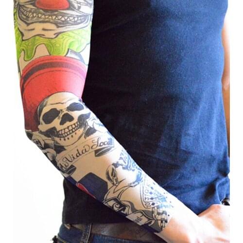 Mens Seam Tattoo Sleeves Women Tattoo Arm Sleeves Fake Tattoo Sleeves Body Art For Adults leg stockings 500PCS