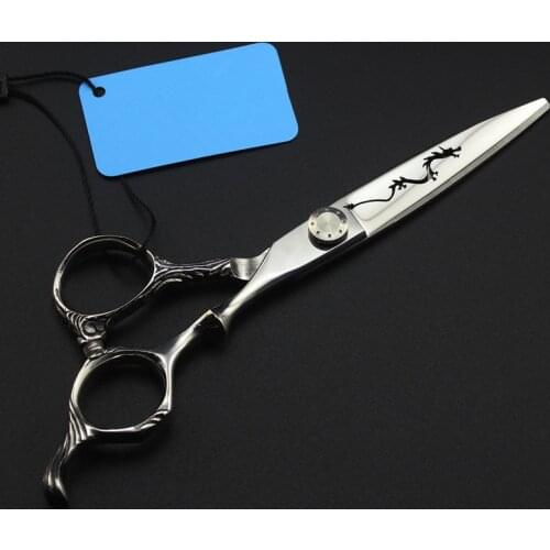 6 inch shears professional hairdressing scissors hair cutting barber products for hairdresser for barbershop Hollow Dragon