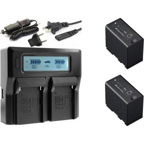 2x BP-975 BP975 Battery+USB Charger for Canon EOS C100 C300 C500 XLH1 XHG1 XHA1 XL2 XM2 ES420V ES75 ES8200V Vistura XF205 XF300
