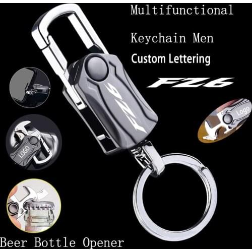 Motorcycle Key Chain Keychain Metal Multifunction Keyring For YAMAHA FZ6 FAZER fz 6 Accessories