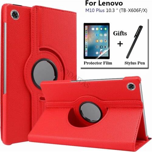 360 Degree Rotating PU Leather Flip Cover For Lenovo Tab M10 Plus 10.3 inch TB-X606F TB-X606X For Lenovo Tab M10 FHD Plus Tablet