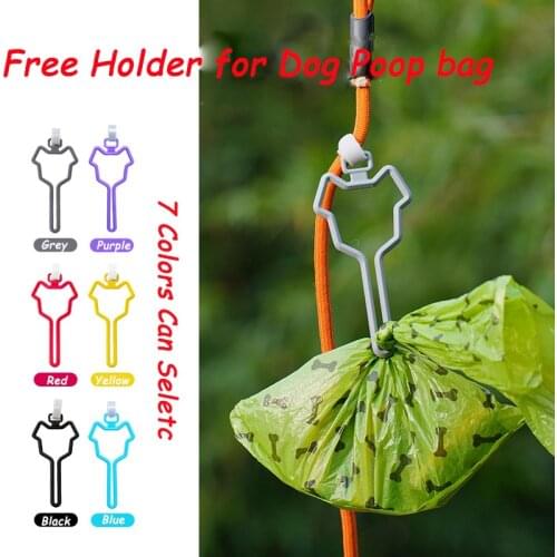 Waste Bag Dispenser for Dog Waste Carrier Pet Supply Accessories Dog Cat Leash Dispenser Clean Tools Poop Bag Holder Hands Free