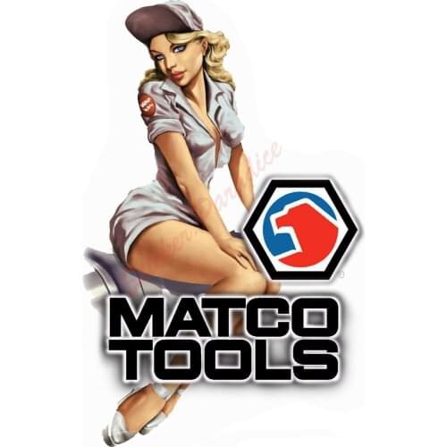For MATCO TOOLS PLUG beauty GIRL DECAL MECHANIC CHEST TOOLBOX SIGN TIN CHEST USA