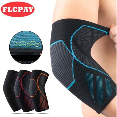 1 Pcs Elastic Breathable Sport Elbow Pads Fitness Basketball Badminton Tennis Elbow Support Brace Joint Protector Free Shipping