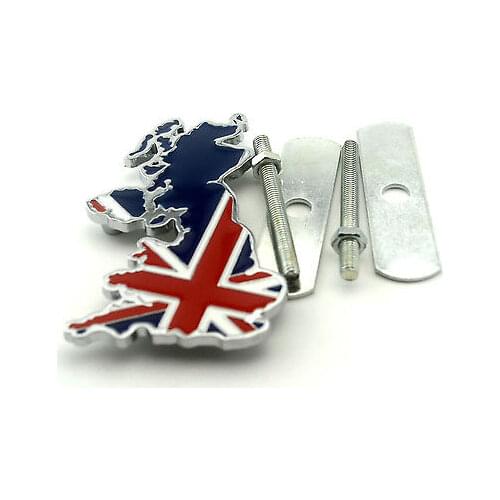 1 Pcs England Union Jack Flag Car Front Grill Grille Emblem for Jaguar VW MINI COOPER Car Styling